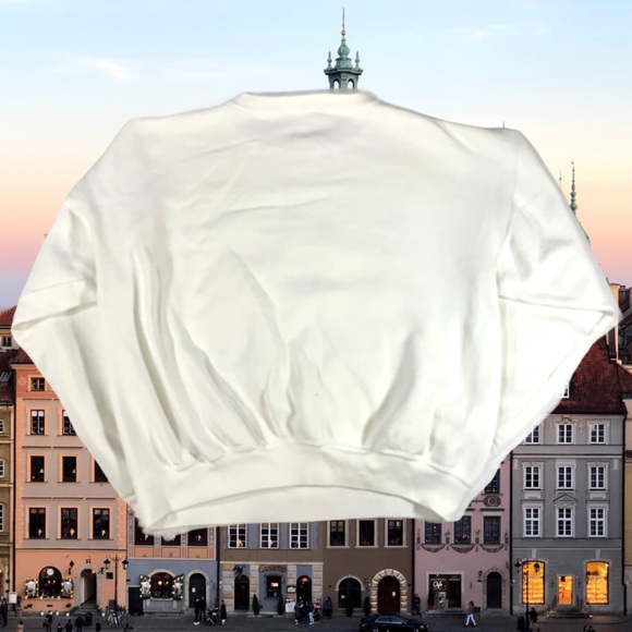 Vintage 90’s Poland White Sweatshirt Size Medium - Picture 2 of 4
